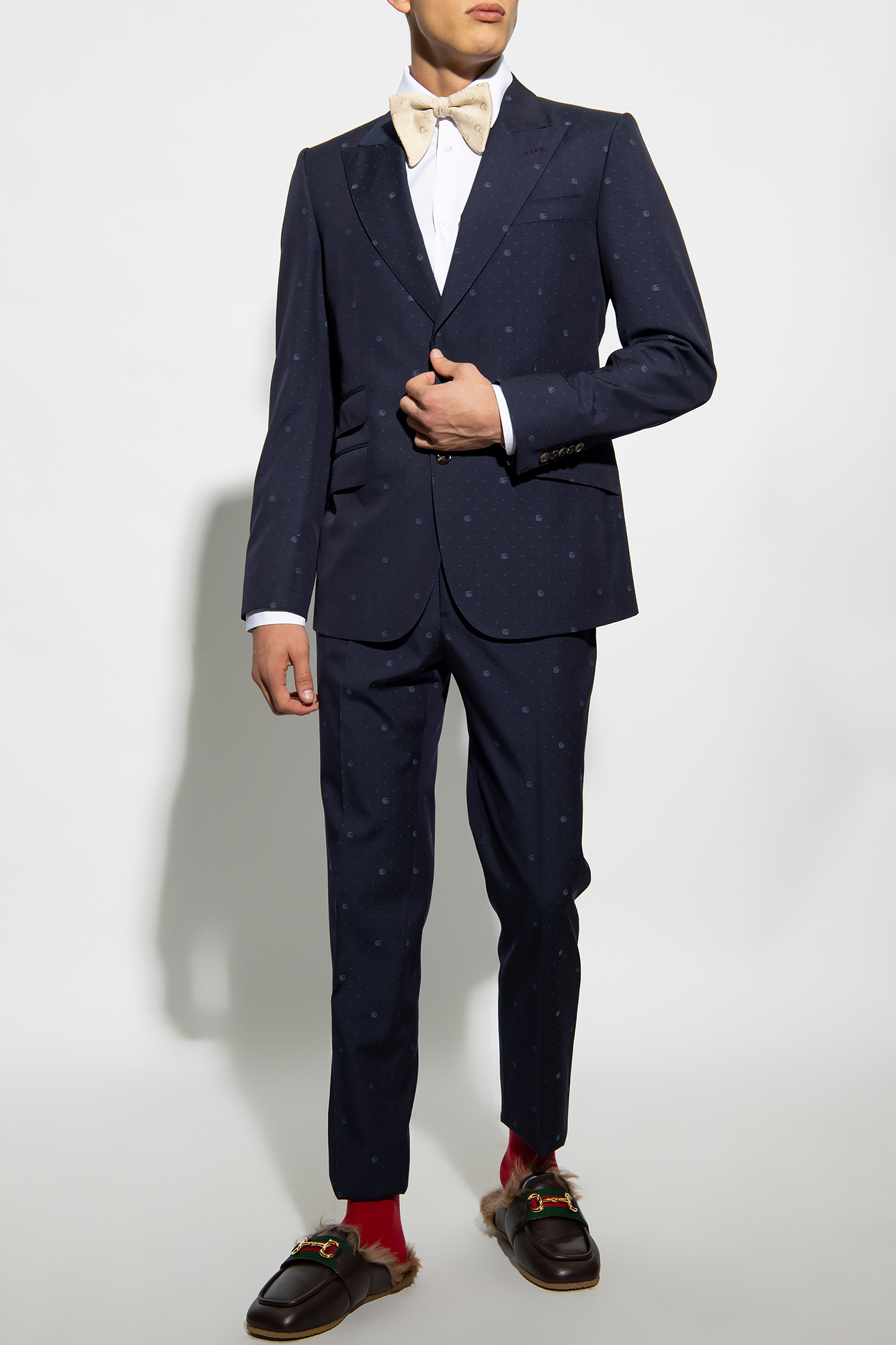 Navy blue hot sale gucci suit